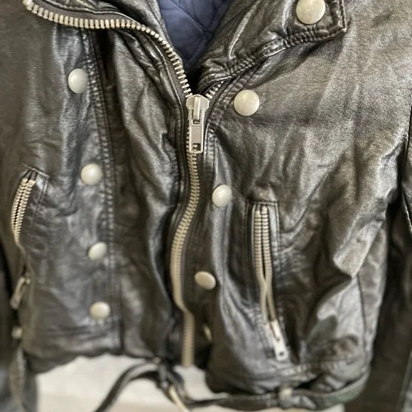 Free people ashville vegan leather biker jacket sz medium - Picture 4 of 5